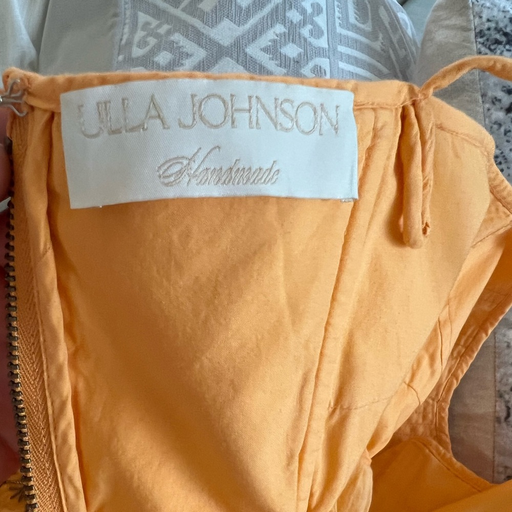 Ulla Johnson Handmade Mariza Dress Papaya Orange Embroidered Size 2 - Picture 4 of 12
